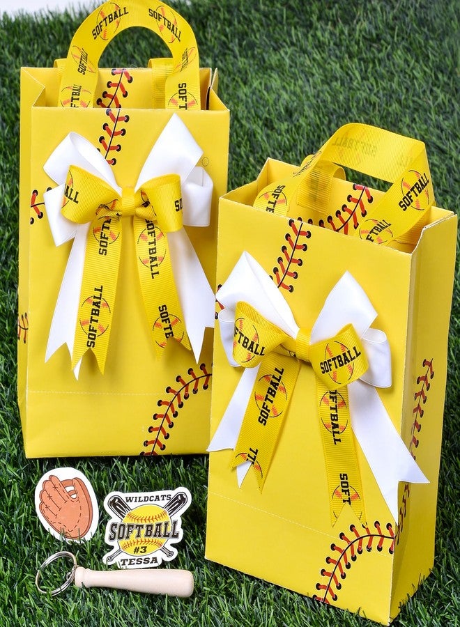 Ribest Softball Ribbon, 7/8 Inch Grosgrain Sports Balls Decorative Ribbon for Crafts Hair Bows Gift Wrapping Team Decor Party Decorations, Yellow/Black/Red, 10 Yards - Image 4